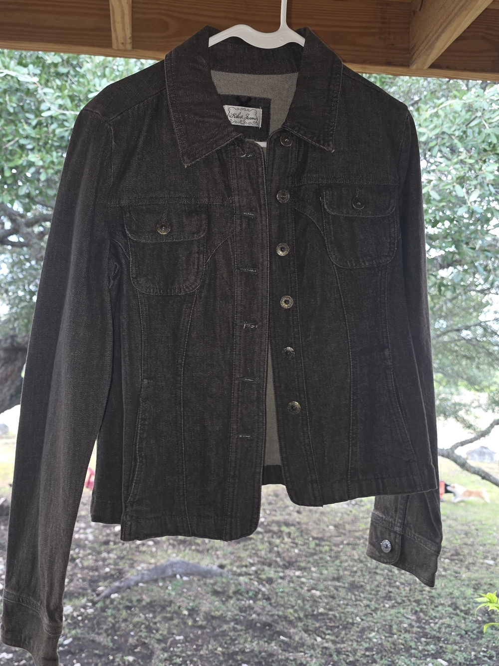 Vintage Kikit Jeans Women's Dark Brown Denim Jacket- Still Has Tags